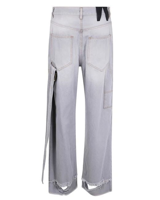 DARKPARK Gray Lisa Belted Straight-Leg Jeans