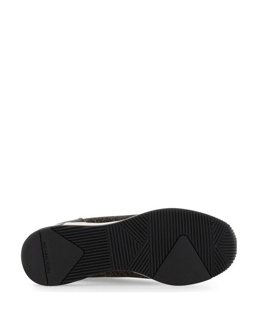 Michael Kors Black Michael Skyler Metallic Stretch Knit Sock Sneakers
