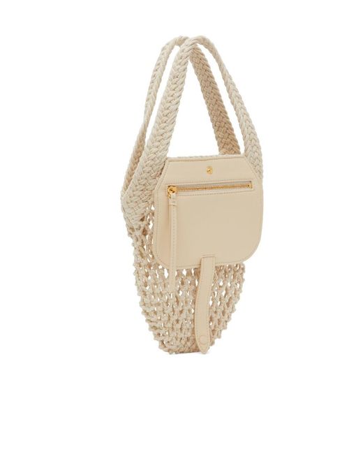Nanushka White Mini Market Tote Bag