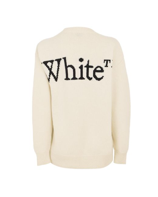Off-White c/o Virgil Abloh White Logo Crew Neck Jumper