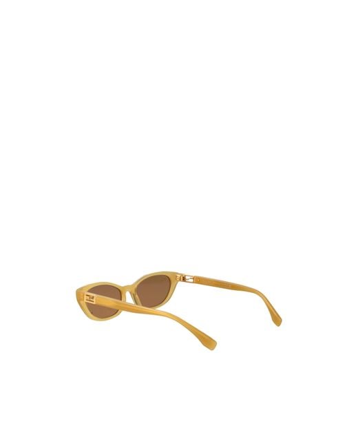 Fendi Natural Geometric-Frame Sunglasses