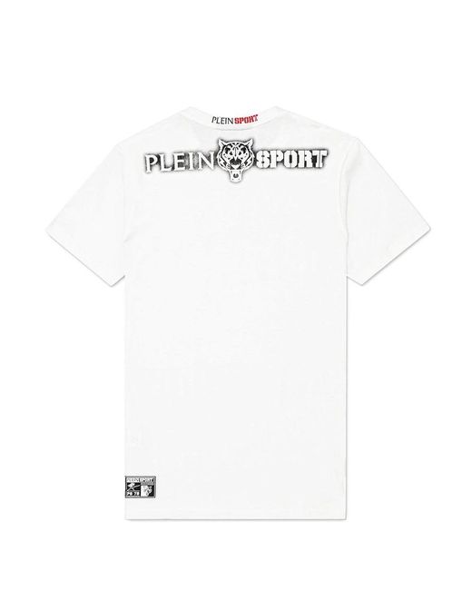 Philipp Plein White T-Shirt With Round Neck And Short Sleeves for men