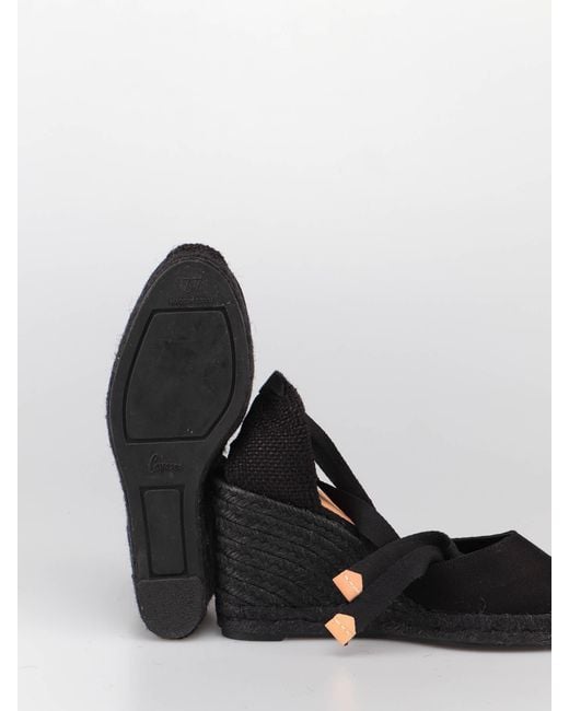 Castaner Black Castañer Carina Ankle-Strap Wedge Espadrilles