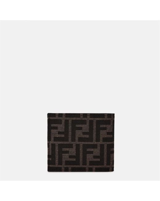 Fendi Black Jacquard Billfold for men