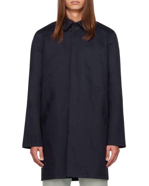 A.P.C. Blue Concealed Fastened Coat for men