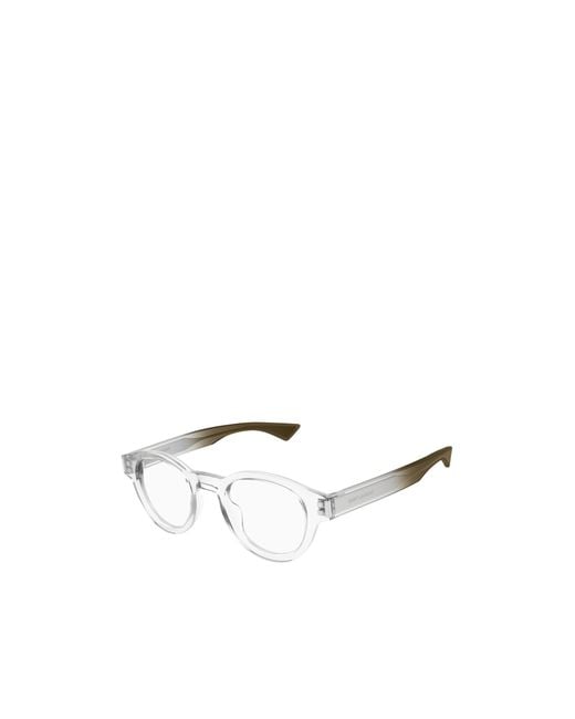 Saint Laurent White Eyewear Sl 792 Round Glasses for men