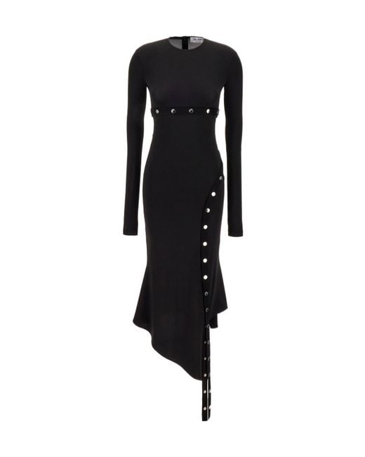 The Attico Black Long-Sleeved Dress