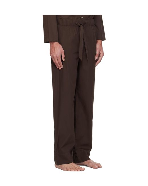 Tekla Brown Drawstring Pajama Pants for men