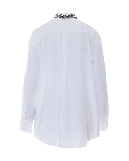 Fabiana Filippi White Beaded Collar Shirt