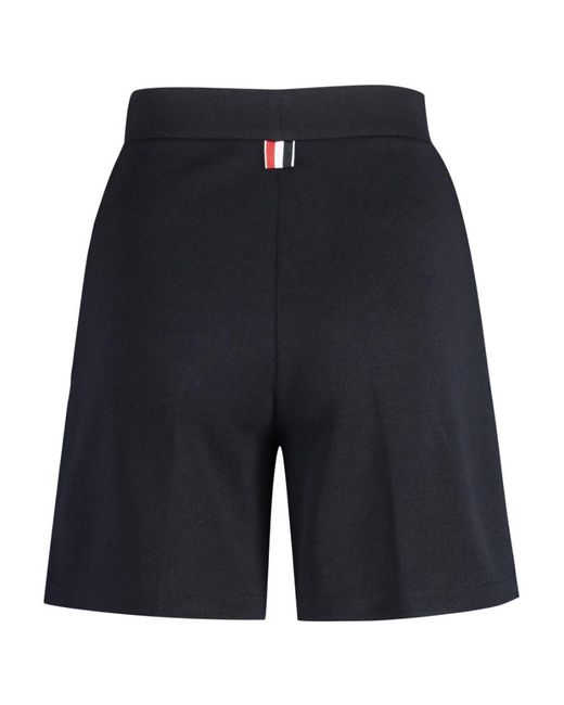 Thom Browne Blue Logo Patch Shorts
