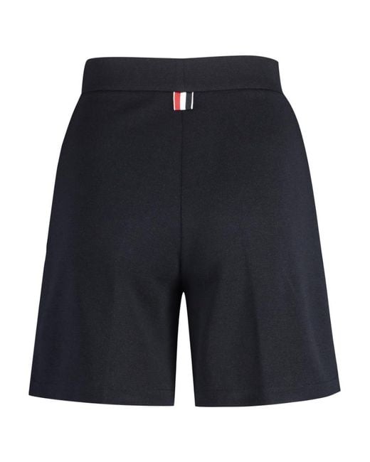 Thom Browne Blue Logo Patch Shorts