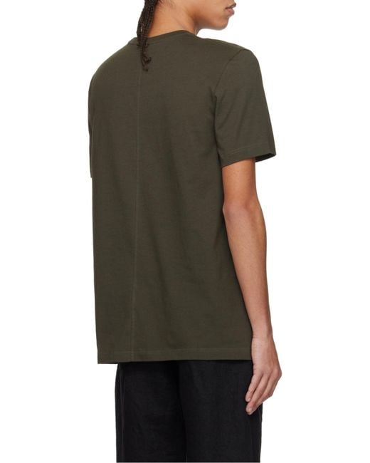 The Row Black Crewneck Straight Hem T-Shirt for men