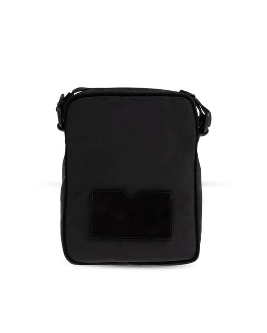 Moschino Black Logo Plaque Shoulder Bag for men