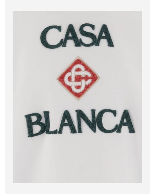 Casablanca White Logo Detailed Sweatshirt for men