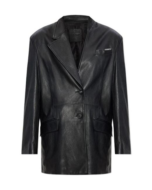 The Attico Black Leather Jackets
