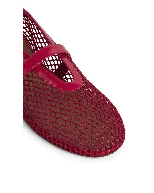 Alaïa Red Solid Ballet Flats