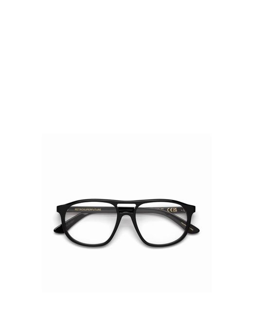 Retrosuperfuture Metallic Geometric Frame Plain Mirror for men