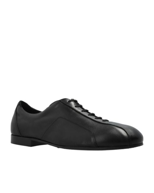 Jil Sander Black Minimal Lace-Up Shoes for men