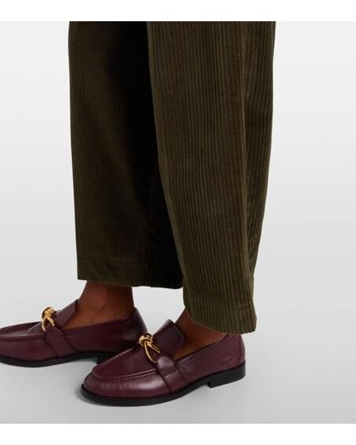 Altuzarra Black Dash Cotton Corduroy Barrel-Leg Pants