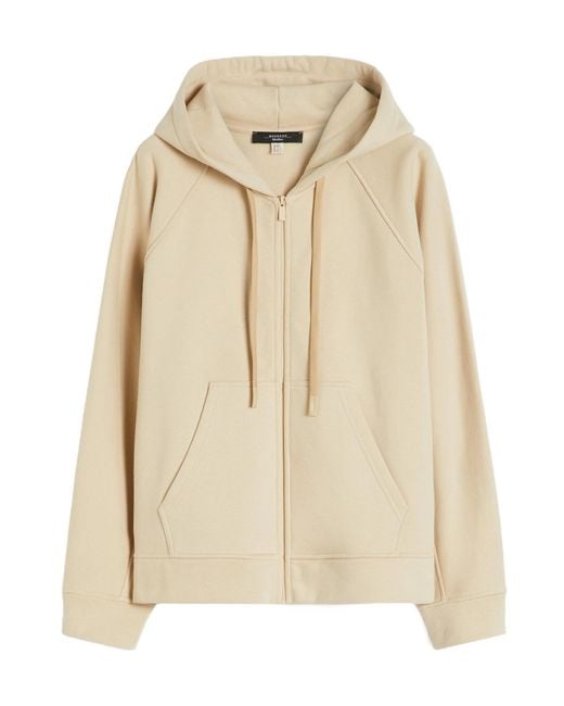 Weekend by Maxmara Natural Zip-Up Cotton Sweatshirt