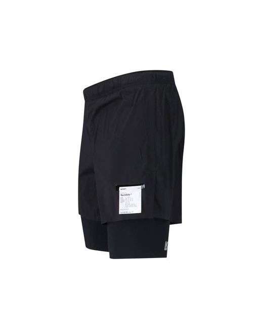 Satisfy Blue Layered-Design Shorts for men