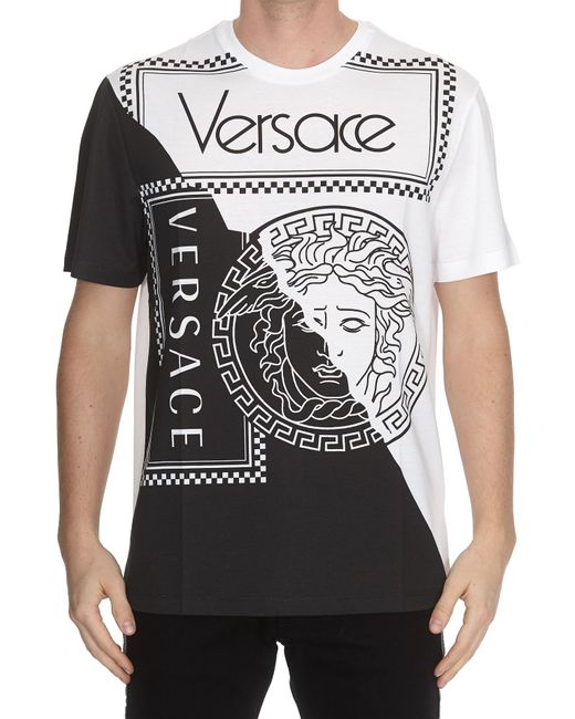 Versace Black Medusa Two-Color T-Shirt for men
