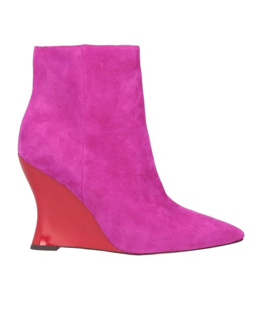 Tory Burch Pink Casual Suede Ankle Boots