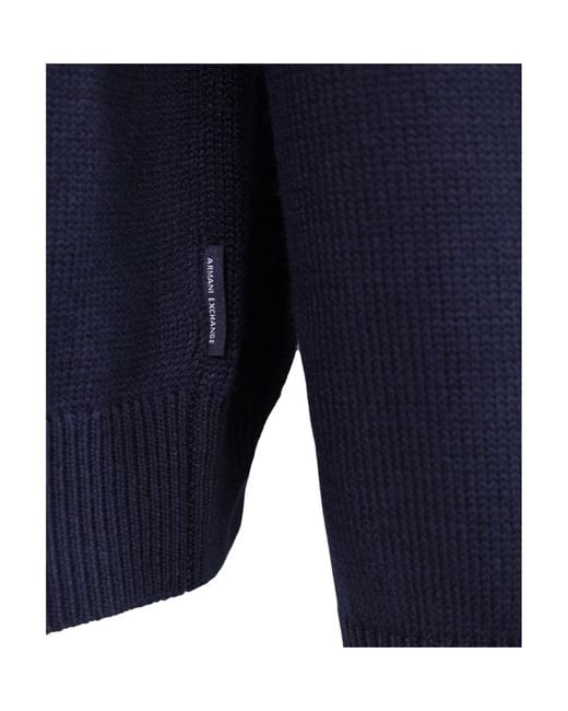 ARMANI EXCHANGE Blue Crew-Neck Sweater for men