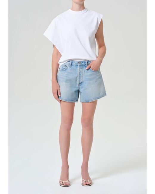 Agolde Blue Leith Short