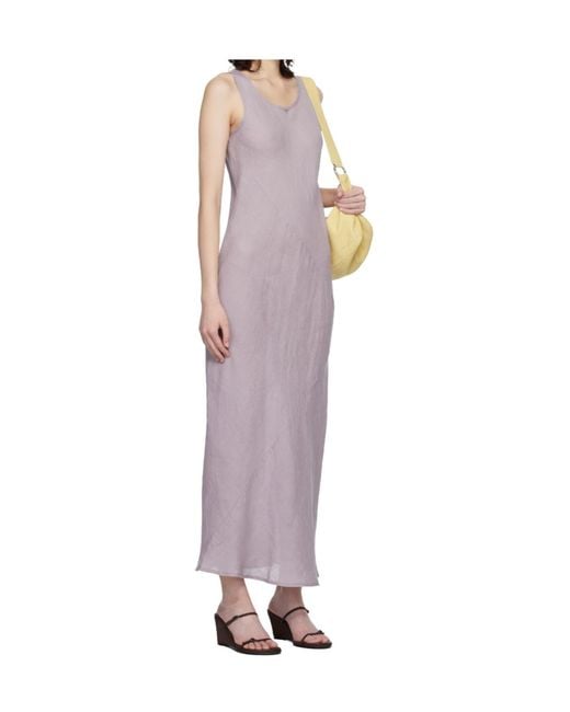 Baserange Purple Panelled Sleeveless Maxi Dress