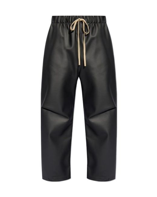 Fear Of God Gray Pleated Wide-Leg Drawstring Trousers for men