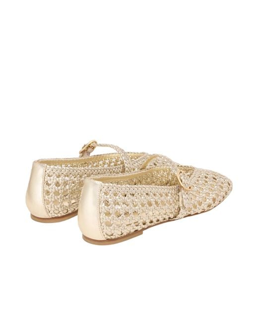 Stuart Weitzman Natural Prim Knits Mary Jane Shoes