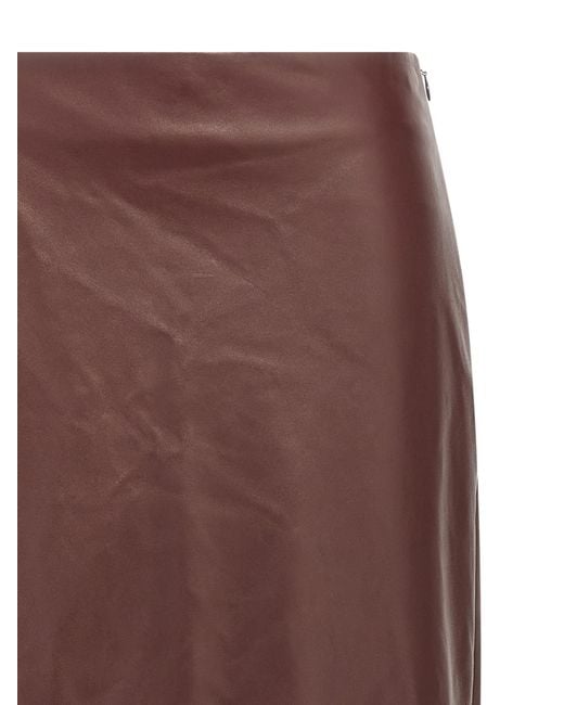 Brunello Cucinelli Brown 'Column Long' Skirt