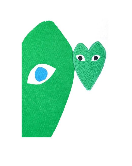 COMME DES GARÇONS PLAY Green Comme Des Garçons Play Logo Printed T-Shirt