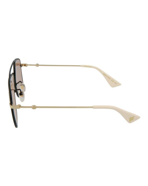 Gucci Metallic Super Large Frame Sunglasses With Logo for men