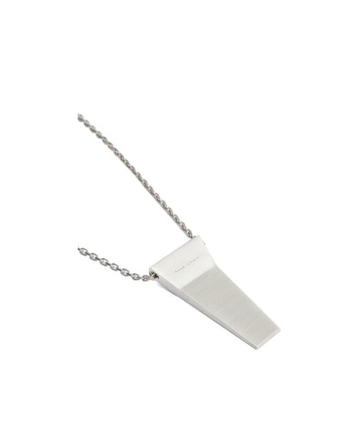 Rick Owens White Pendant Necklace for men