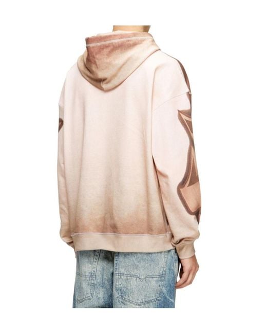 DIESEL Pink Boxt-Hood-Show Hoodie for men