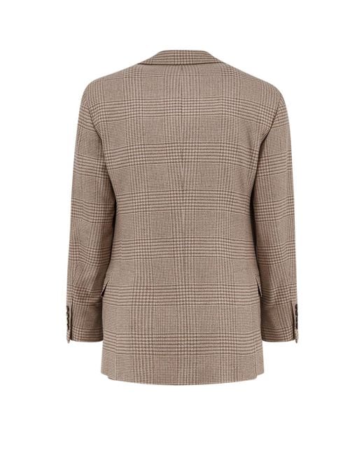 Brunello Cucinelli Brown Long-Sleeve Blazer for men