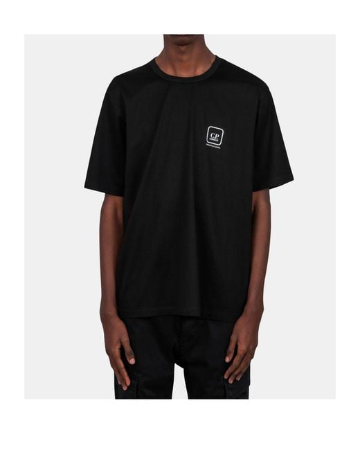 C P Company Black Short-Sleeved T-Shirt for men