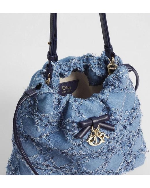 Dior Blue Aable Mini Bucket Bag
