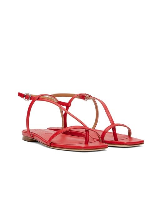 Aeyde Red Ella Flats