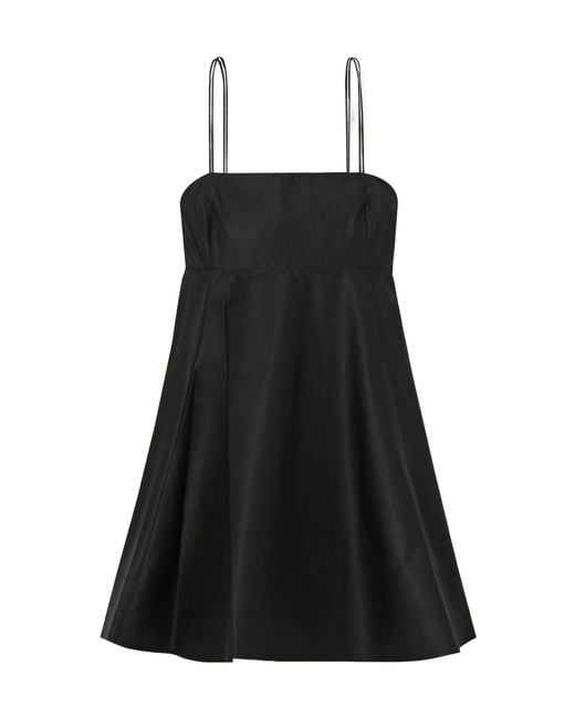 3.1 Phillip Lim Black Cotton-Blend Taffeta Top