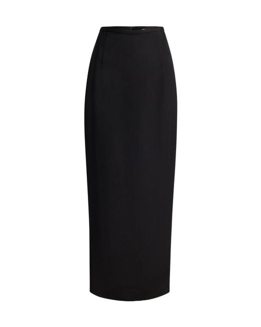 Khaite Black Pencil Skirt