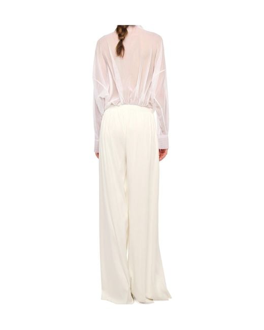Norma Kamali White Oversized Nk Bodysuit