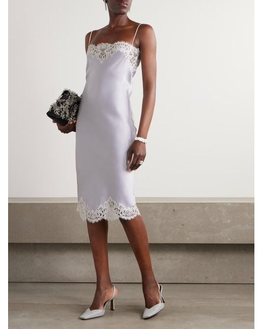 stella mccartney white lace dress Stella McCartney lace-trim Mini Dress | Neutrals