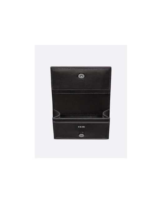 Dior Black Cd Icon Business Card Holder for men