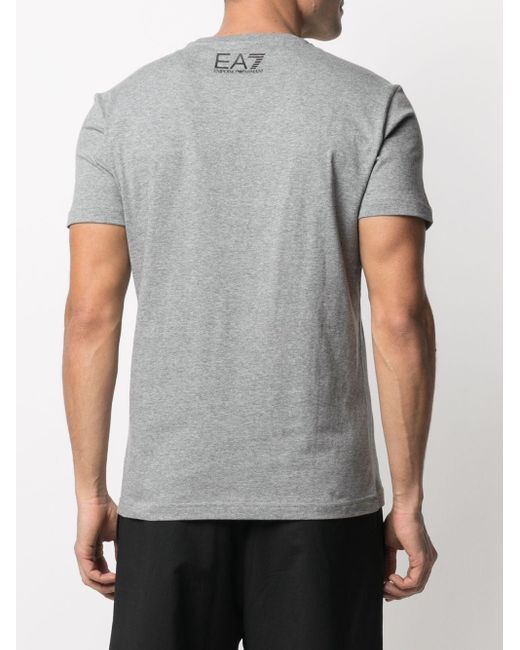 EA7 Gray Ea7 Print T-Shirt for men