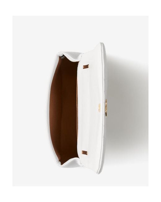 Burberry White Small Tb Monogram Plaque Lola Bag