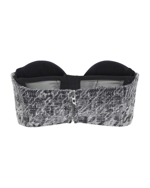 DIESEL Gray Zipper Bra