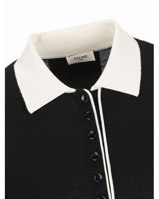 Céline Black Polo Sweater